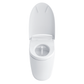 White toilet seat on a white background