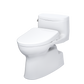 White toilet on a white background