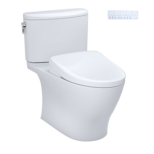 TOTO Nexus Washlet+ S7A bidet toilet with auto flush feature and sleek design for a superior bathroom experience.