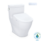 White toilet on white background