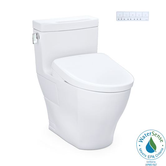White toilet on white background