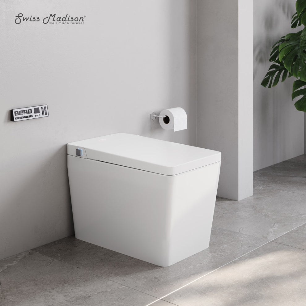 Swiss Madison Concorde Smart Bidet Toilet with Auto Flush, Heated Seat, and Square Bowl