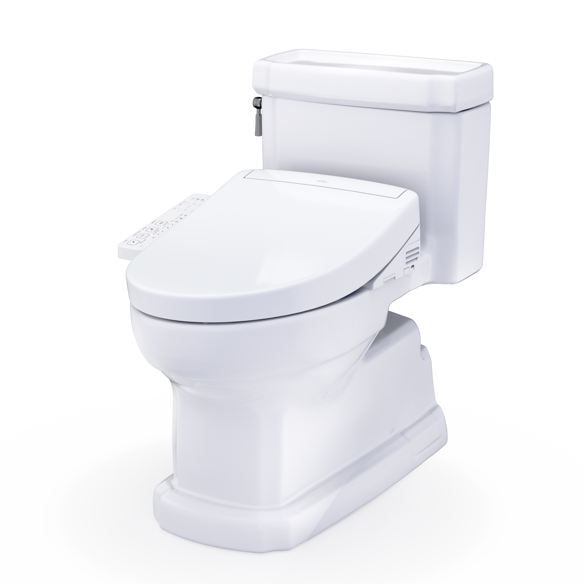 TOTO Guinevere Washlet+ S2 Bidet Toilet with sleek design and advanced features on display.