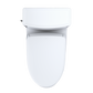 White TOTO Aimes toilet looking from above on a black background
