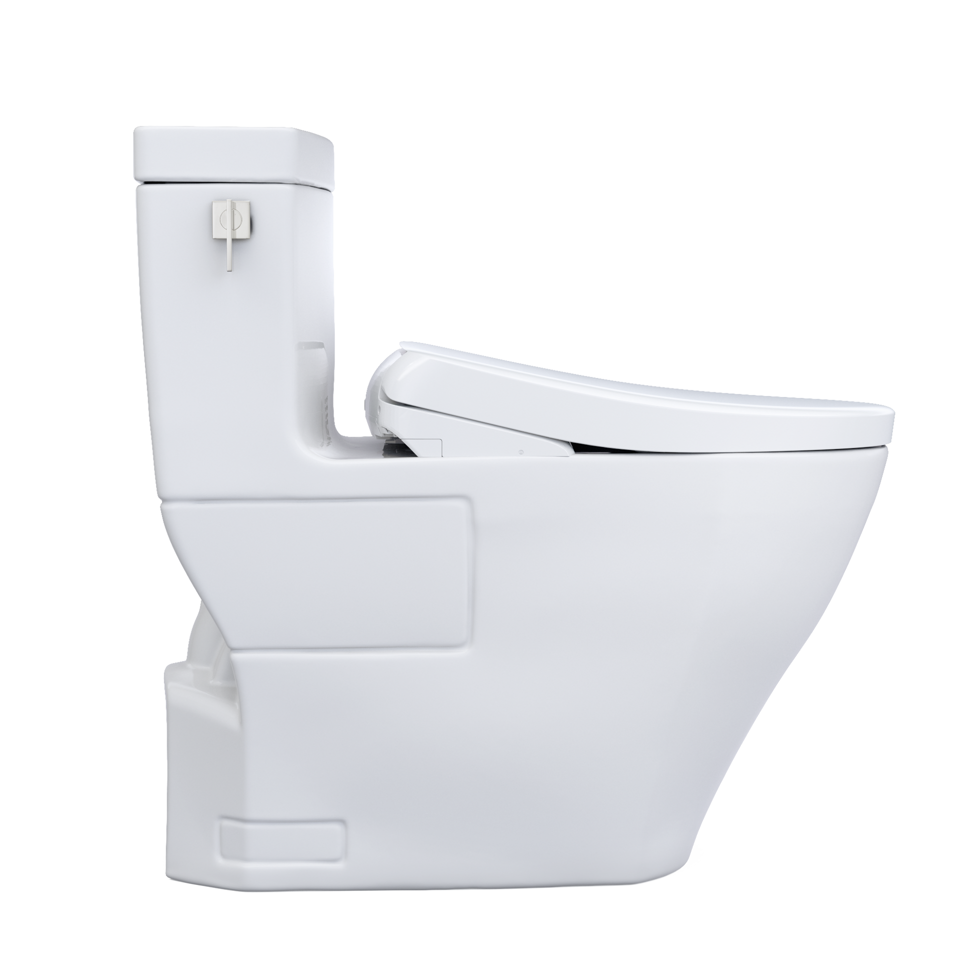 White toilet on a white background