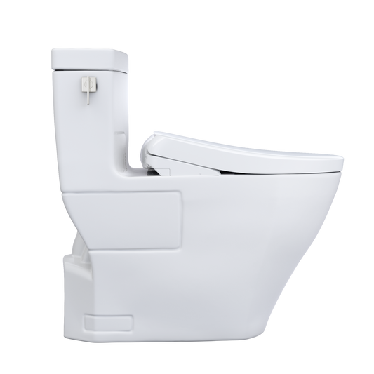White toilet on a white background