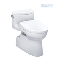 TOTO Carolina II Washlet+ S7A bidet toilet with sleek design and integrated control panel.