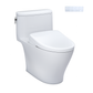 White toilet on white background