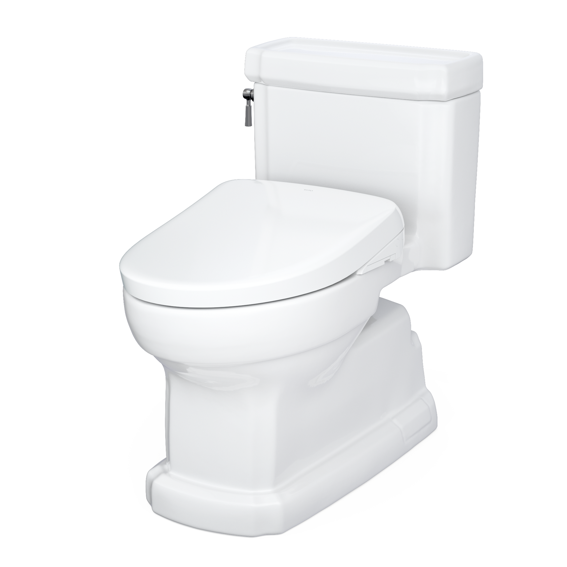 White toilet on a white background