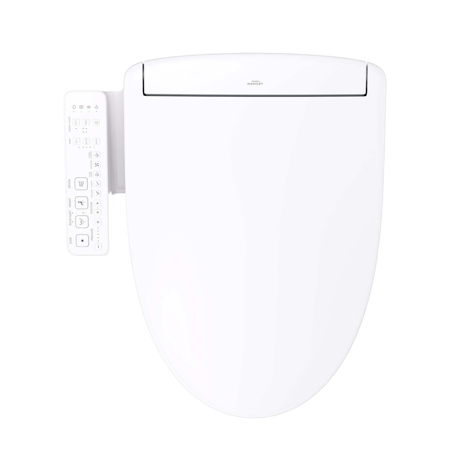 TOTO Washlet S2 Bidet Seat with heated seat and control panel for comfort in every bathroom.