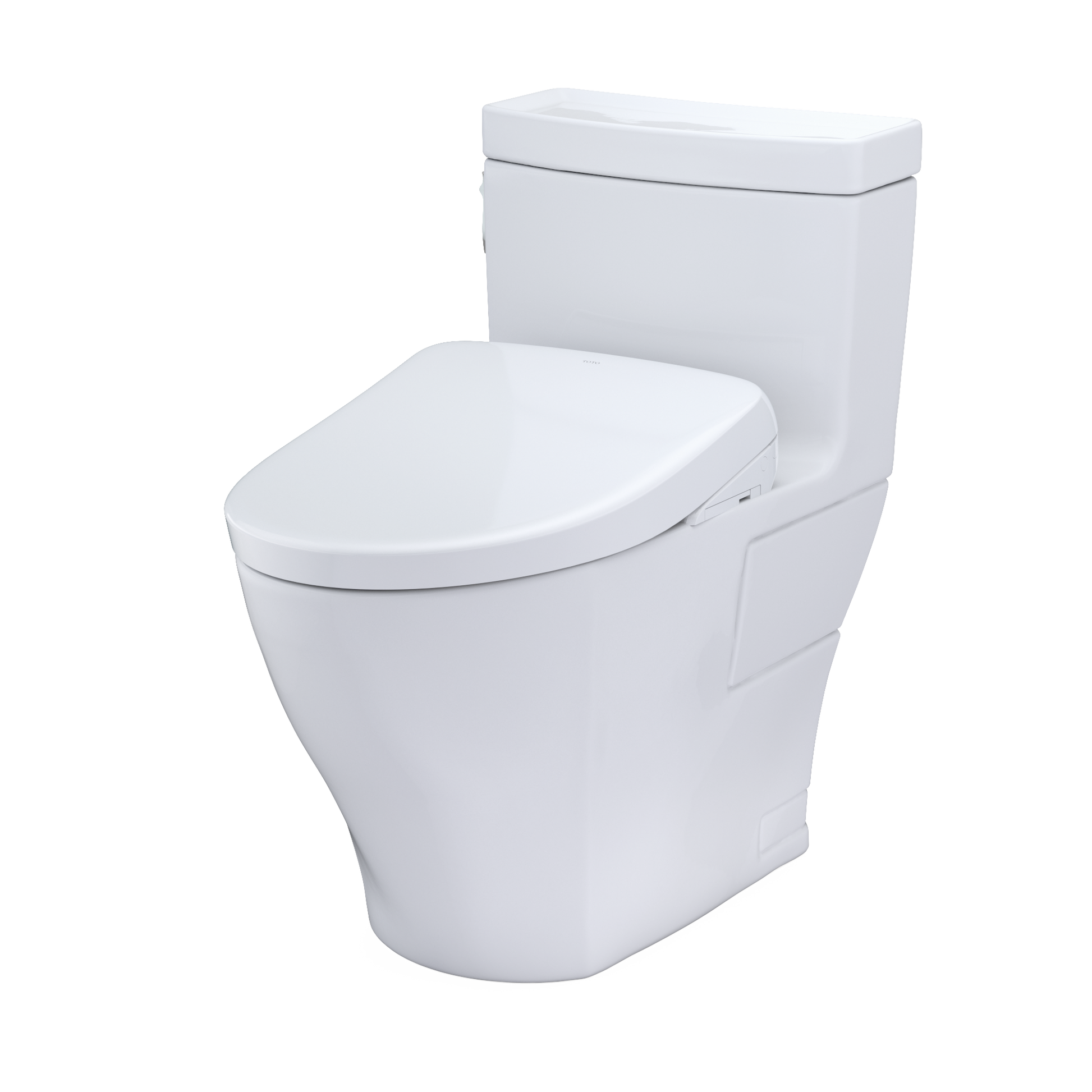White toilet on a white background