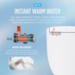 TOTO Guinevere Washlet+ S2 Bidet Toilet instant warm water heating diagram for continuous warm-water cleansing.