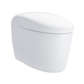 White toilet cistern on a white background