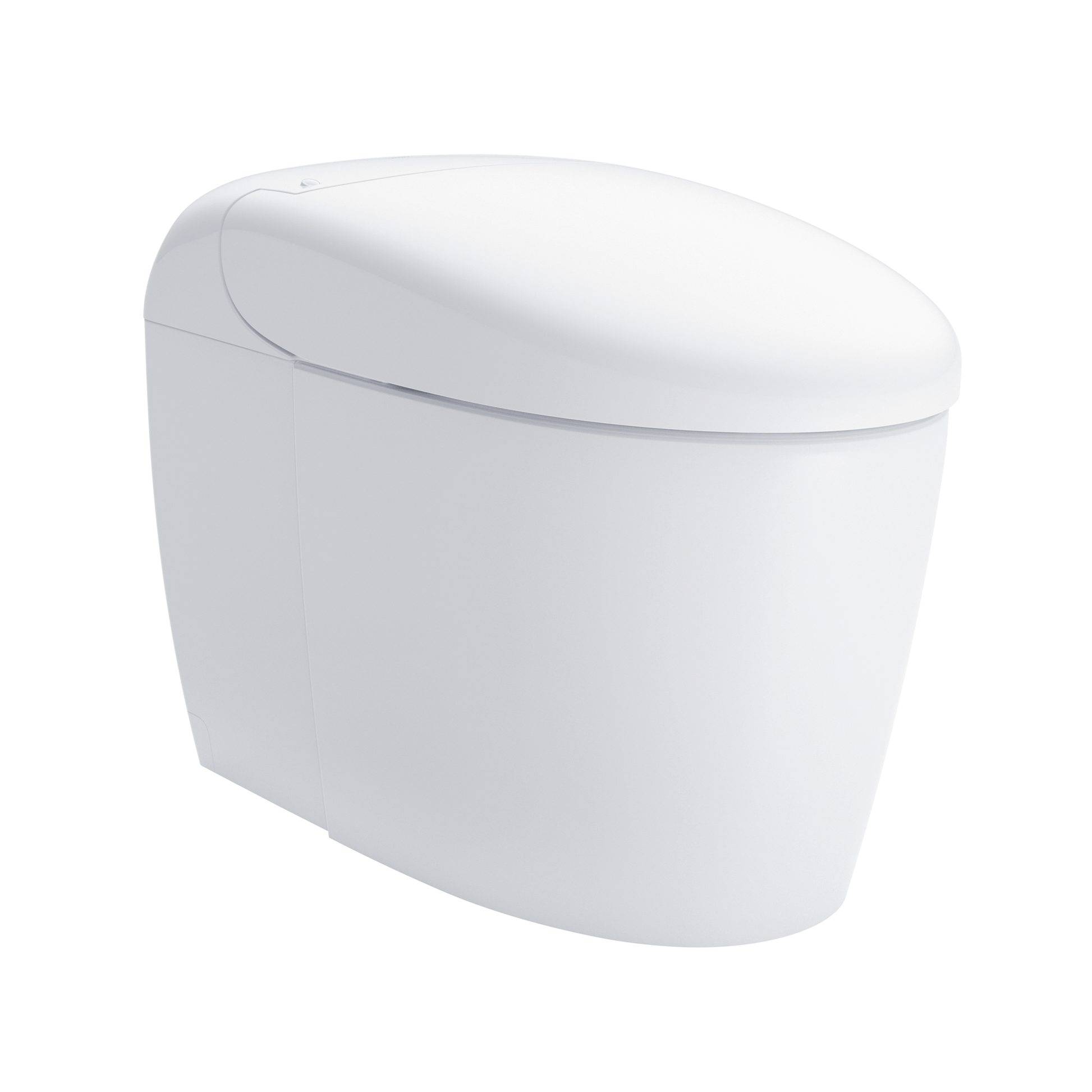 White toilet cistern on a white background