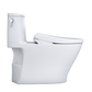 White toilet on a white background