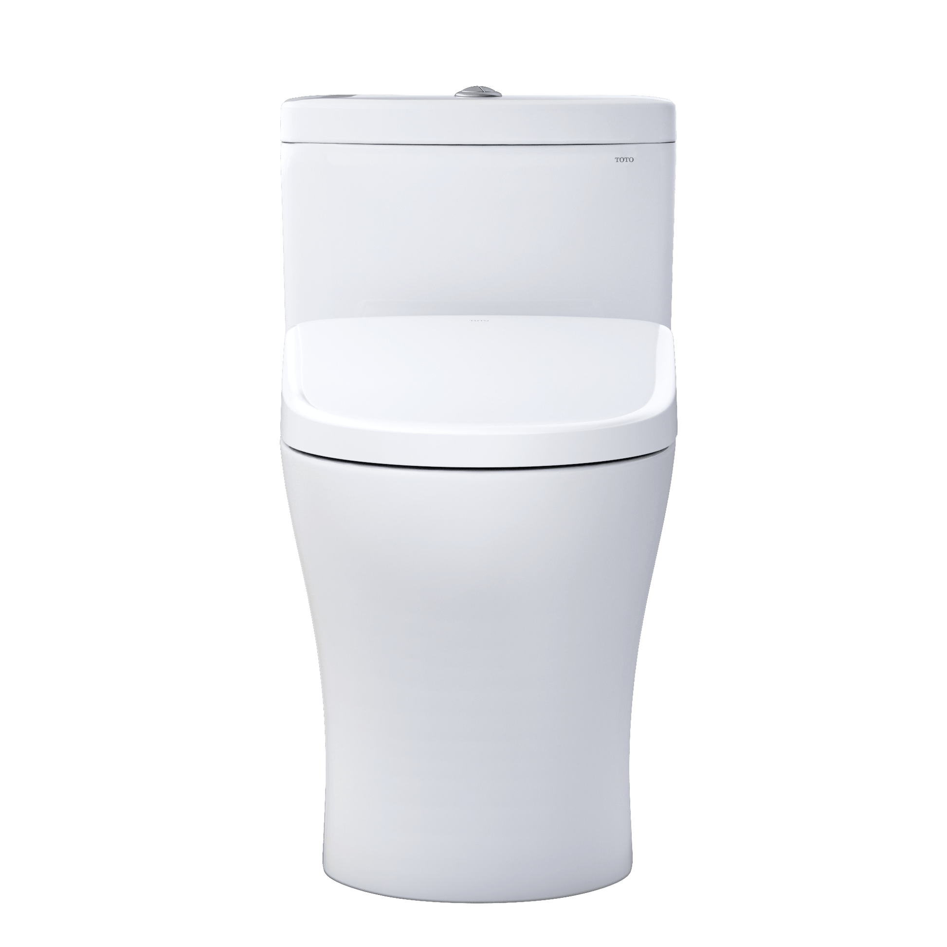 TOTO Aquia IV Washlet+ S7 bidet toilet, modern one-piece design in pristine white finish.