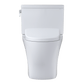 Front view of TOTO Nexus 1G Washlet+ S7A bidet toilet in white, featuring sleek design and advanced flushing technology.