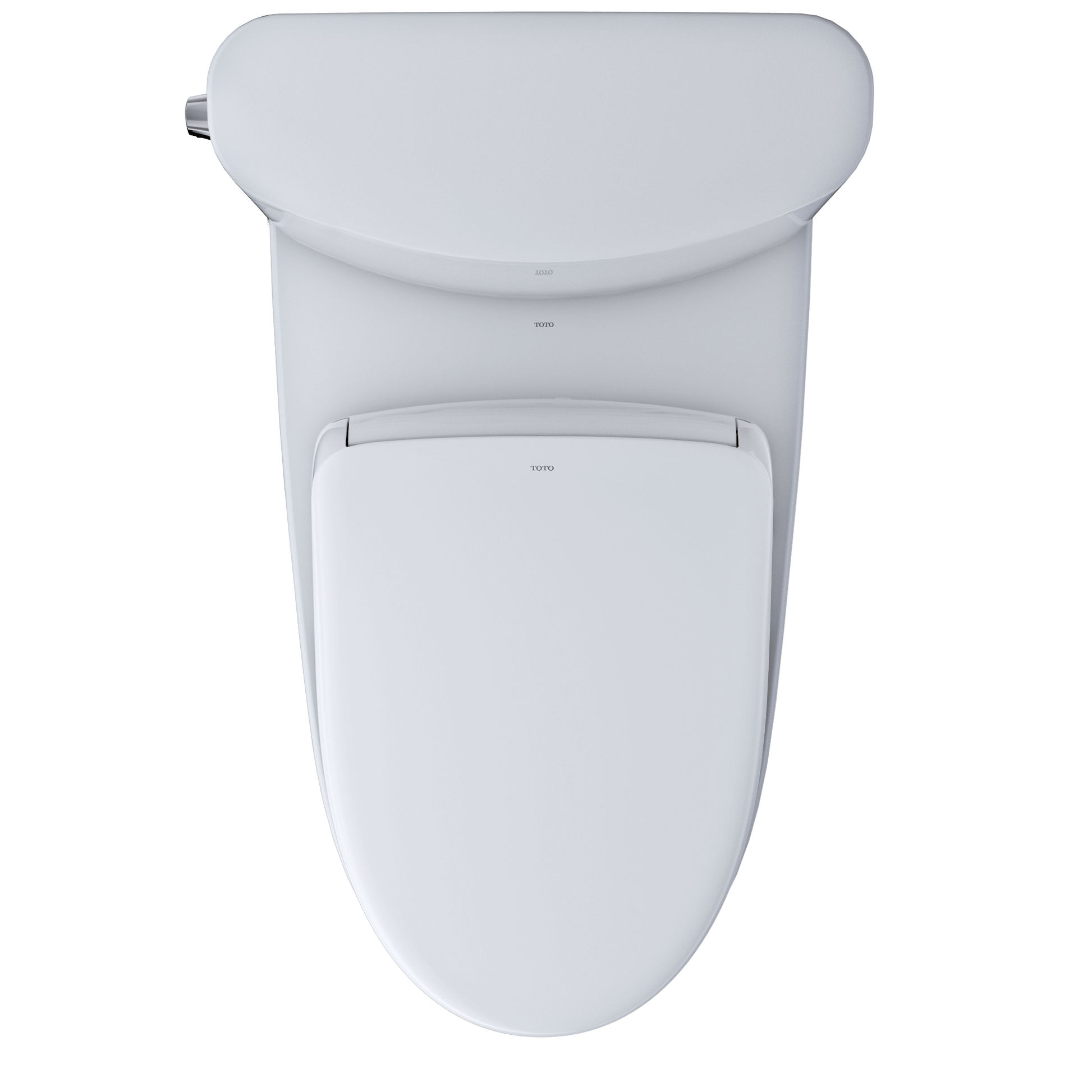 Overhead view of TOTO Nexus 1G Washlet+ S7A bidet toilet with sleek design and advanced technology.