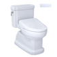 White toilet on white background
