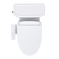TOTO Guinevere Washlet+ S2 Bidet Toilet with remote control and modern design, top view.