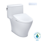 White toilet on white background
