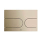 Gold toilet flush plate with TOTO branding on a white background