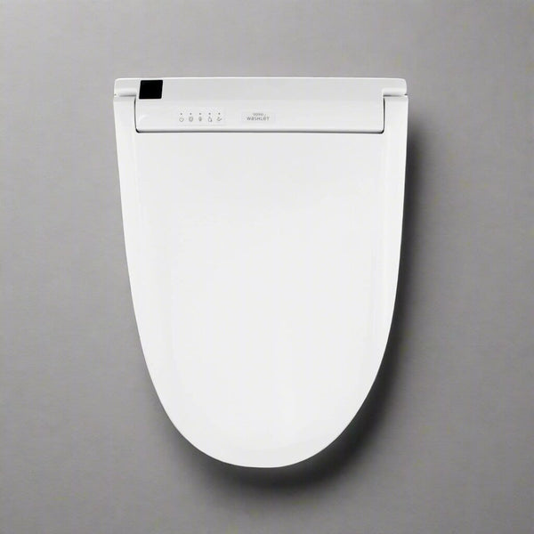 TOTO Washlet C5 Bidet Toilet Seat in sleek white design with remote control features.